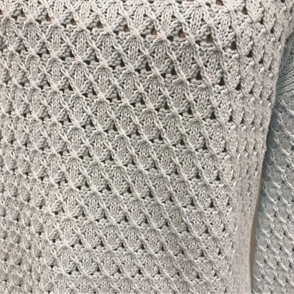 Pale pastel blue open knit sweater - Picture 2 of 11